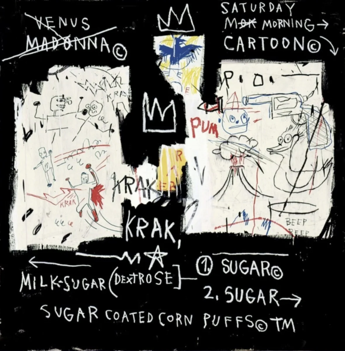 After Jean-Michel Basquiat, A Panel Of Experts, from Superhero Portfolio, screen print on wove paper