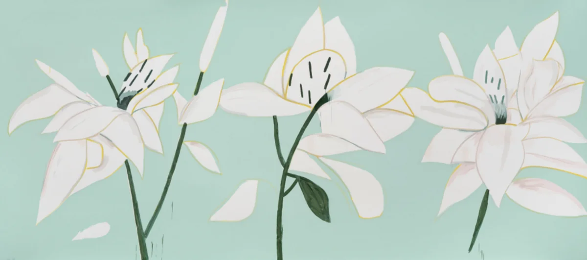 Alex Katz, White Lilies 6, silkscreen on Saunders Waterford High White HP 425 gsm paper