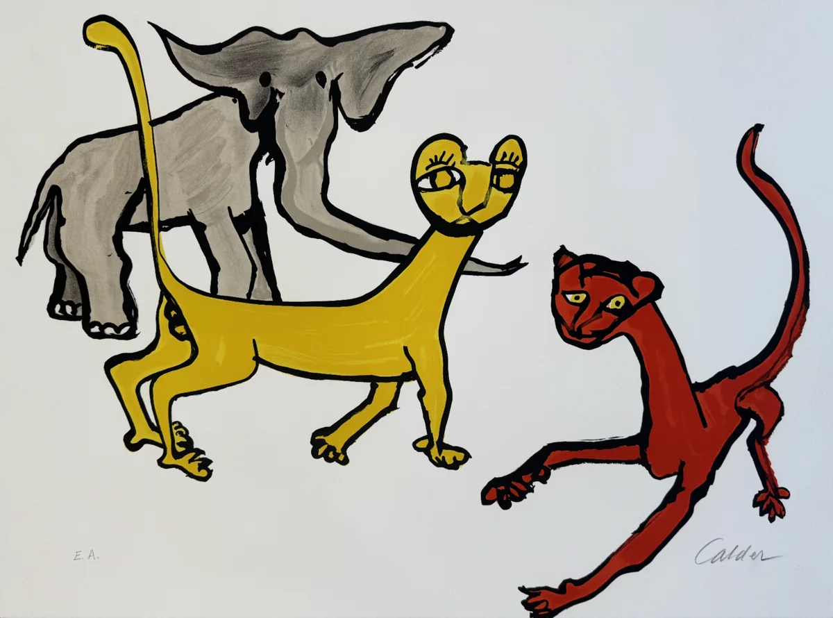 Alexander Calder, Animals, 1976, lithograph on Arches paper