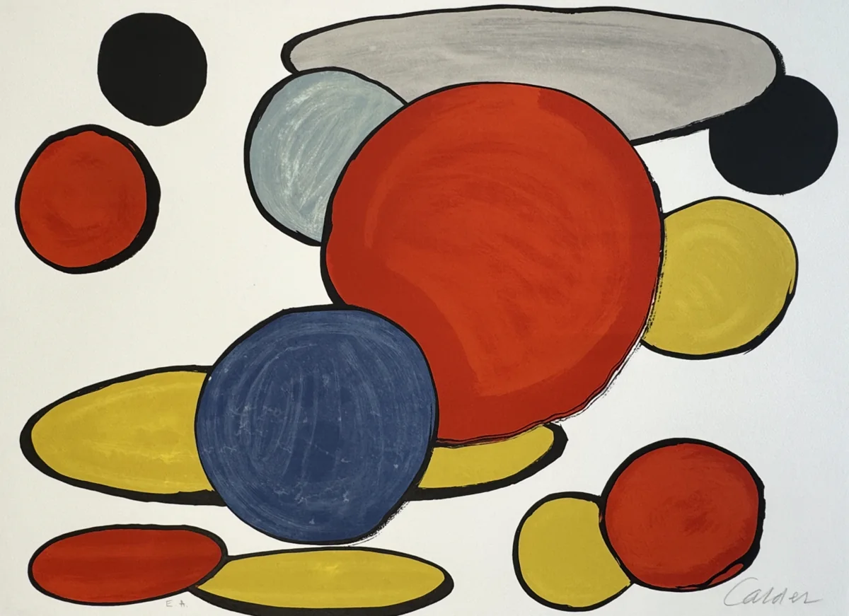 Alexander Calder, Grey Ellipse, 1976, lithograph on Arches paper