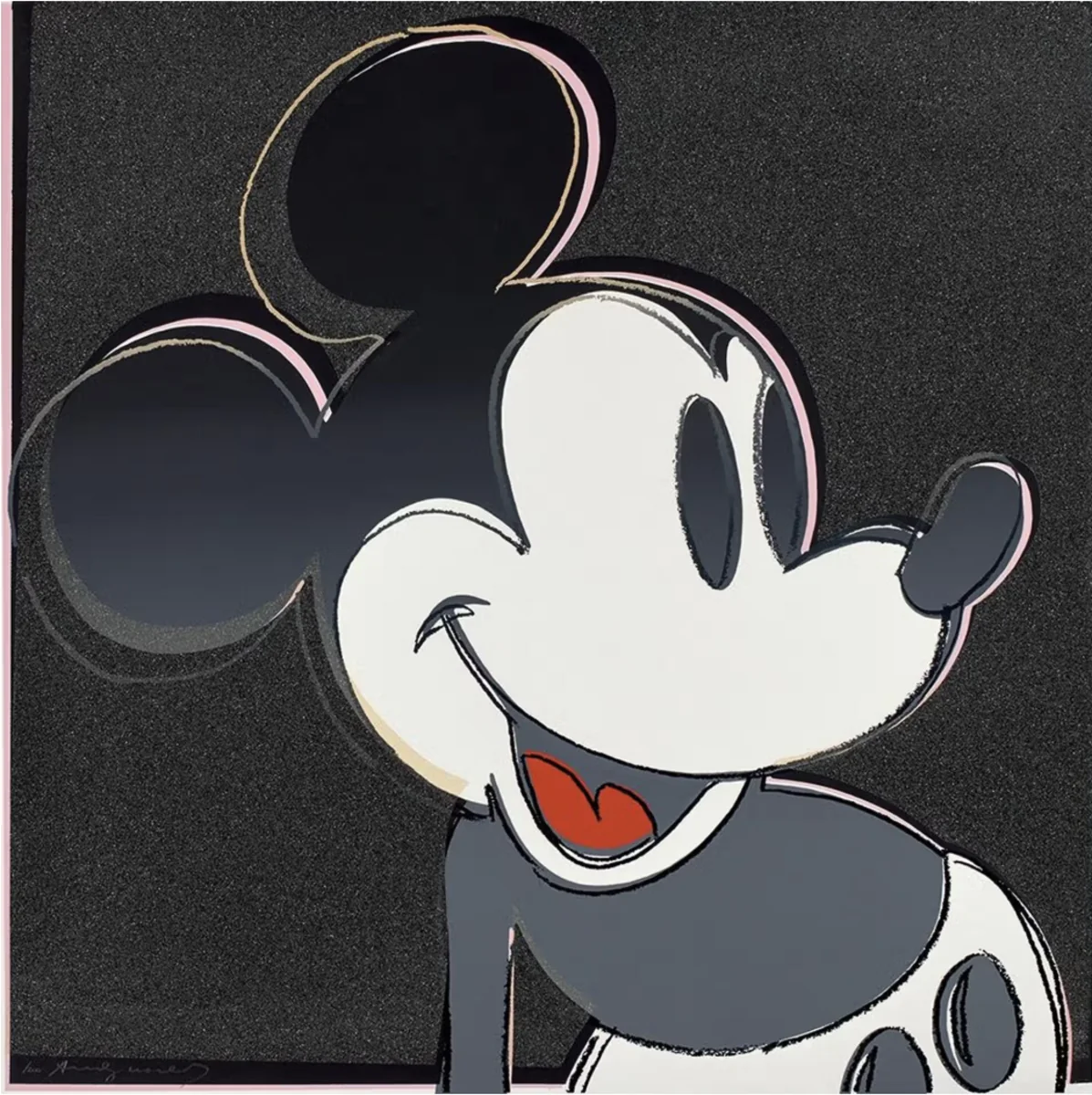 Andy Warhol, Mickey Mouse F.S. II 265, from Myths, 1981, screen print on Lenox Museum Board with diamond dust