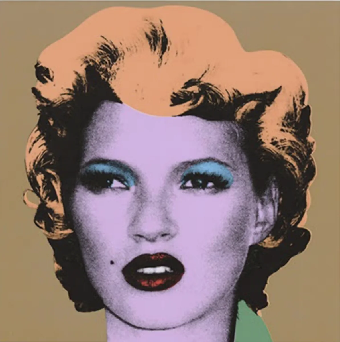 Banksy, Kate Moss (Apricot and Gold), screen print on wove paper
