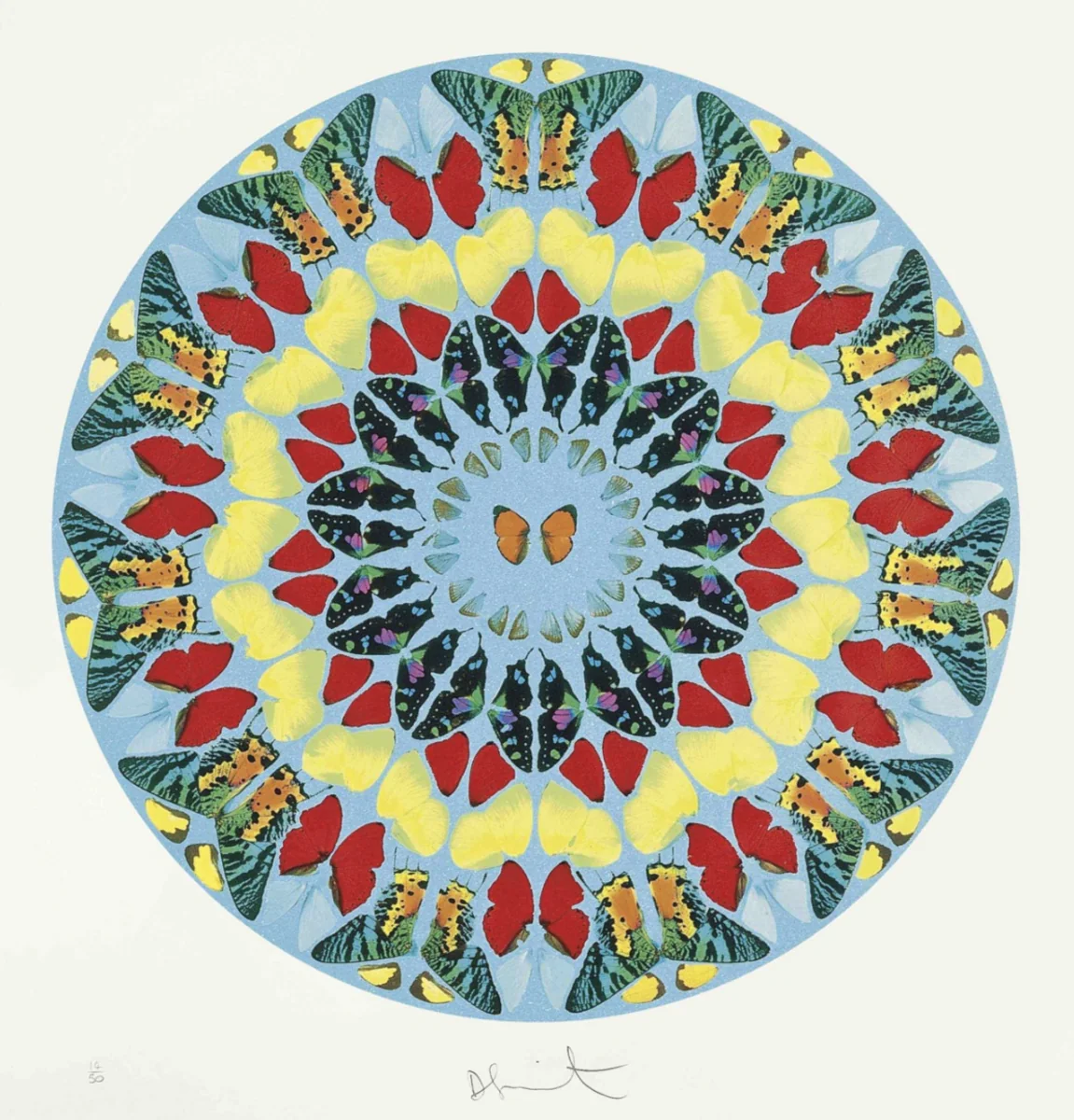 Damien Hirst, Dixit Insipiens, from Psalms, 2009, silkscreen with diamond dust