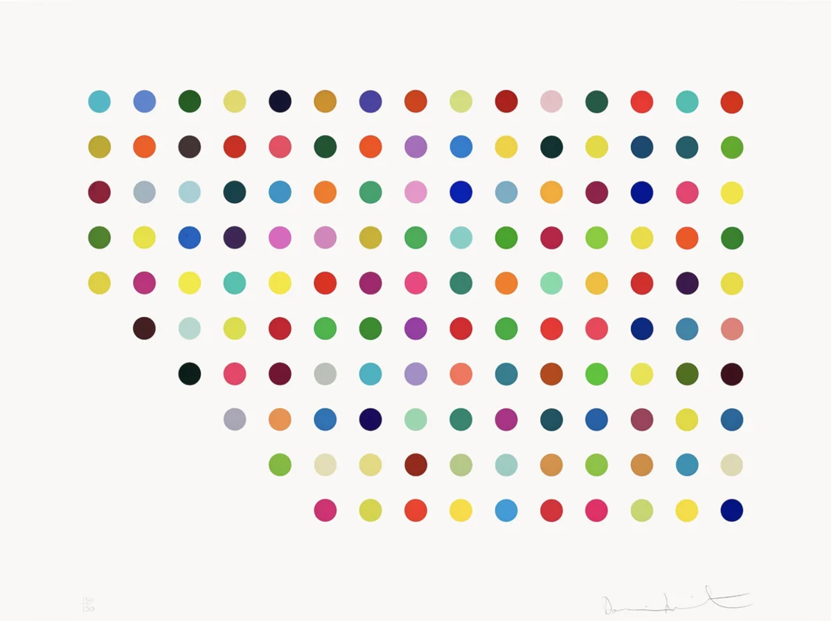 Damien Hirst, Meprobamate, 2011, screen print with glaze on Somerset paper