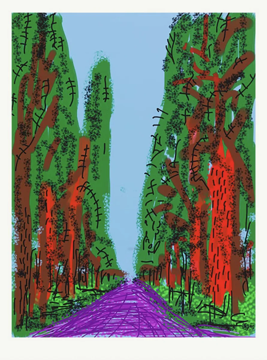 David Hockney, The Yosemite Suite 5, 2010, iPad drawing printed on Archival wove paper