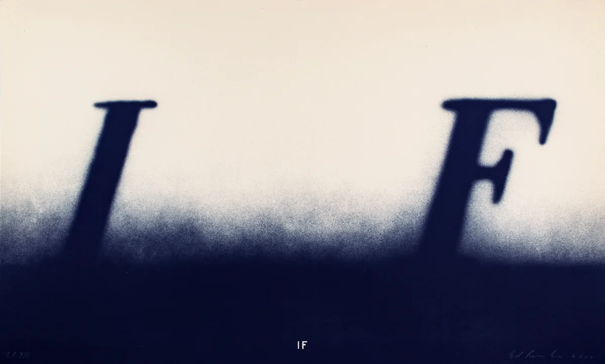 Ed Ruscha, IF, 2000, lithograph