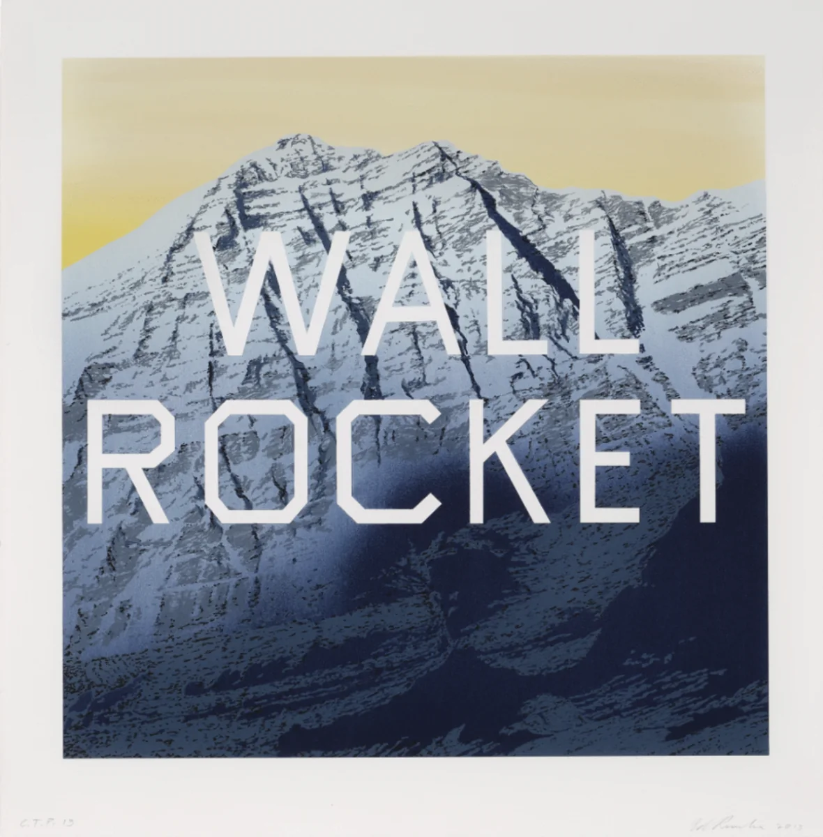 Ed Ruscha, Wall Rocket, 2013, lithograph