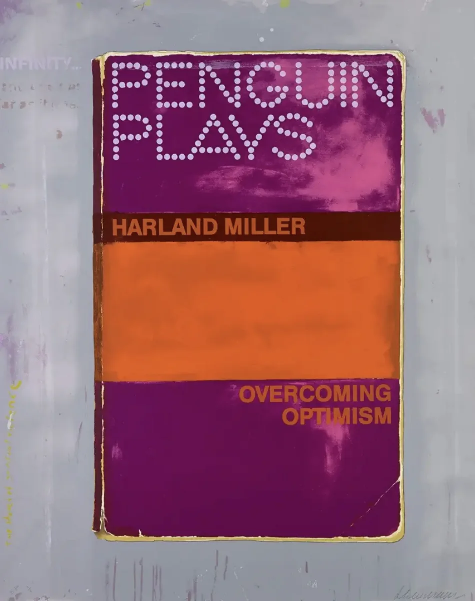 Harland Miller, Overcoming Optimism, 2014, screen print on wove paper