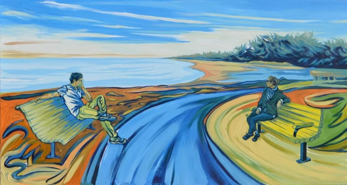 Harold López, The Road, oil on canvas