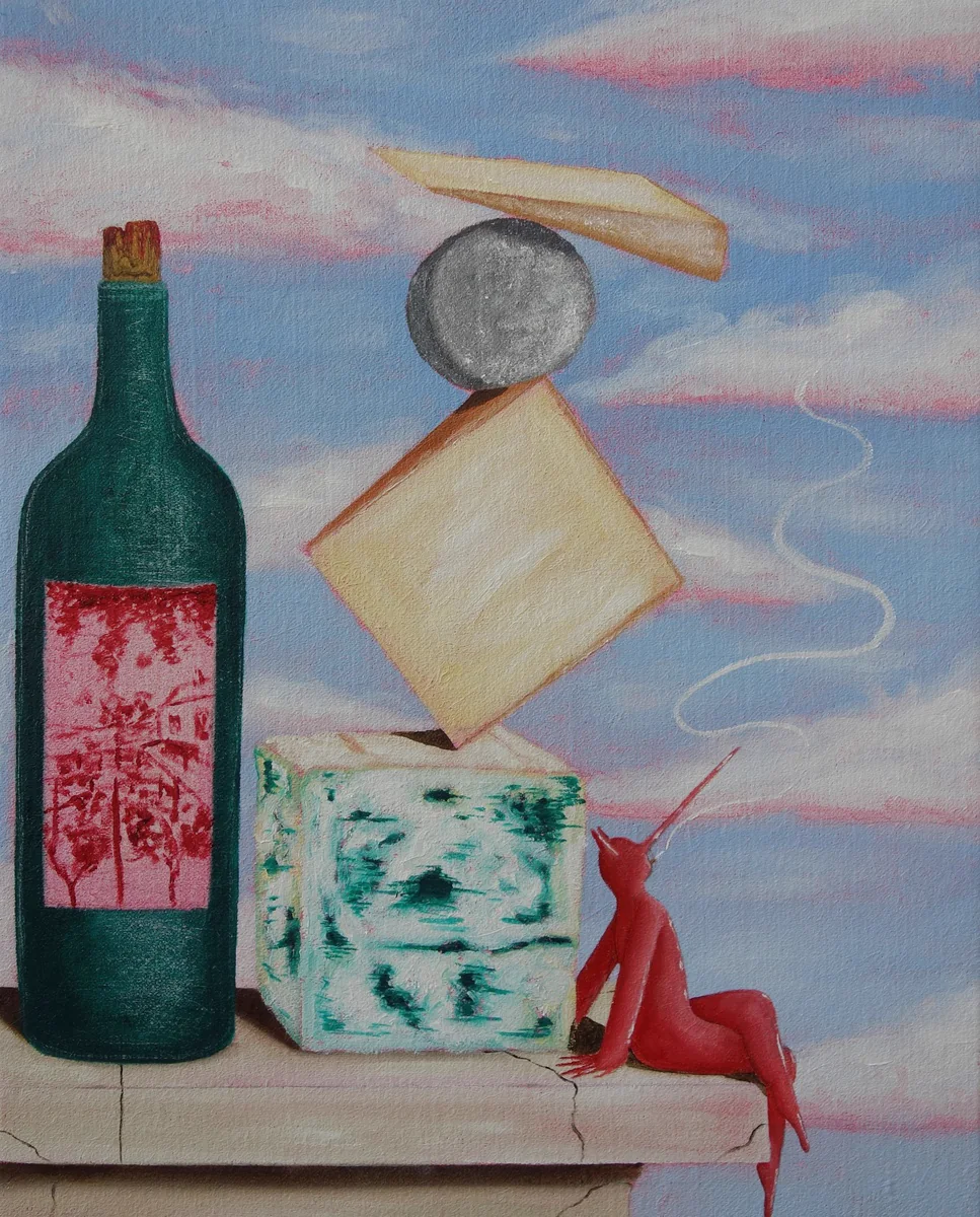 Hugo Baud, Delicious Balance, oil on jute