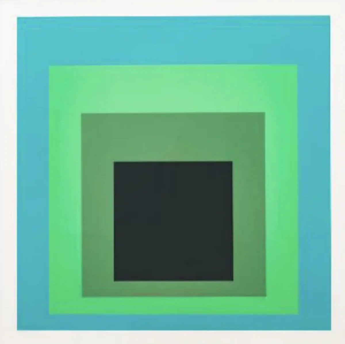 Josef Albers, DR-b, 1968, screen print on heavy board paper