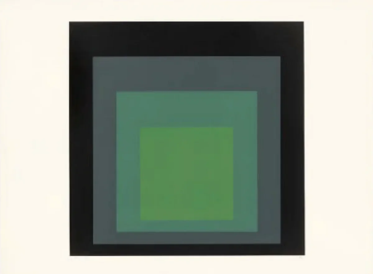 Josef Albers, I-S j, 1973, screen print on heavy etching paper
