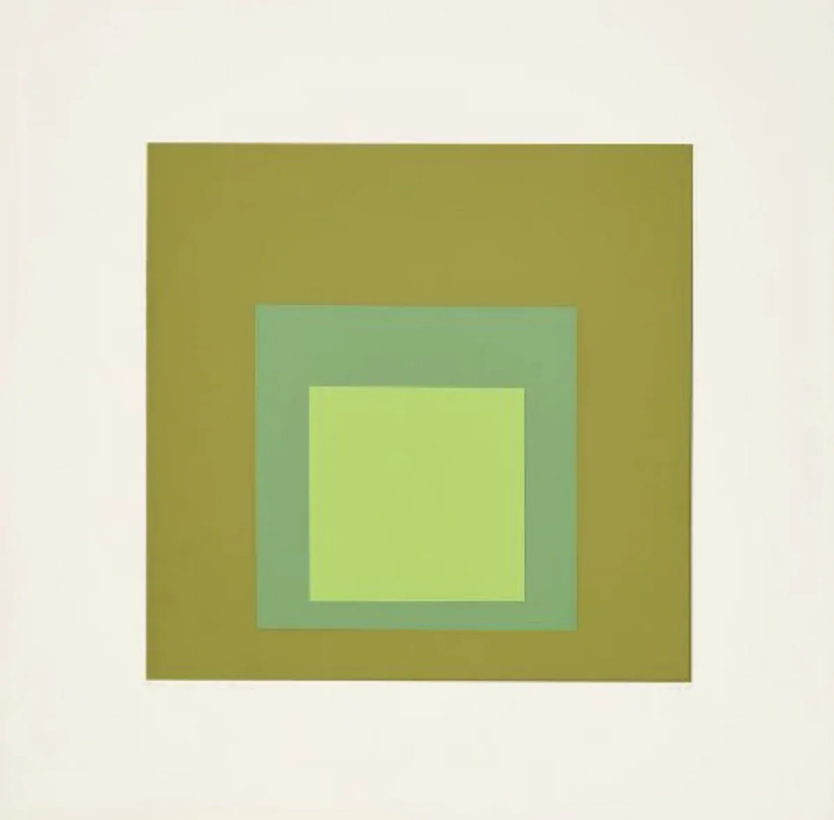 Josef Albers, Tuscany, 1966, screen print on Mohawk Superfine Bristol Paper