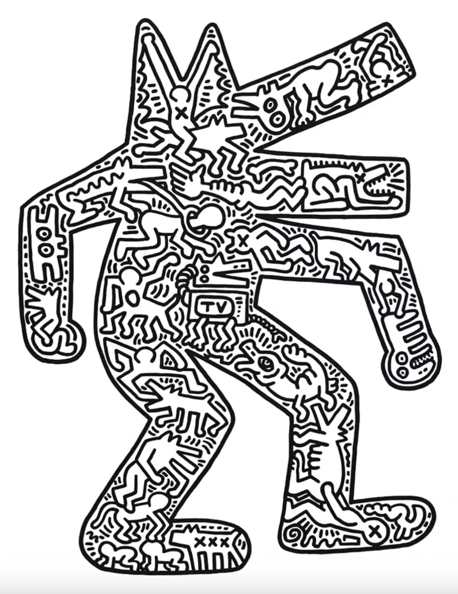 Keith Haring, Dog, 1985, lithograph on Arches wove paper