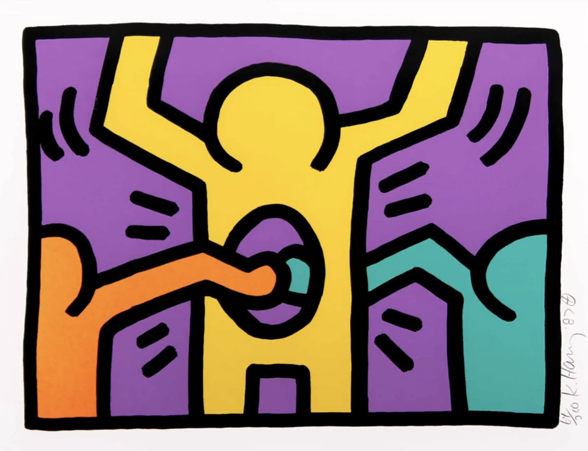 Keith Haring, Pop Shop I, Plate 3, 1987, silkscreen