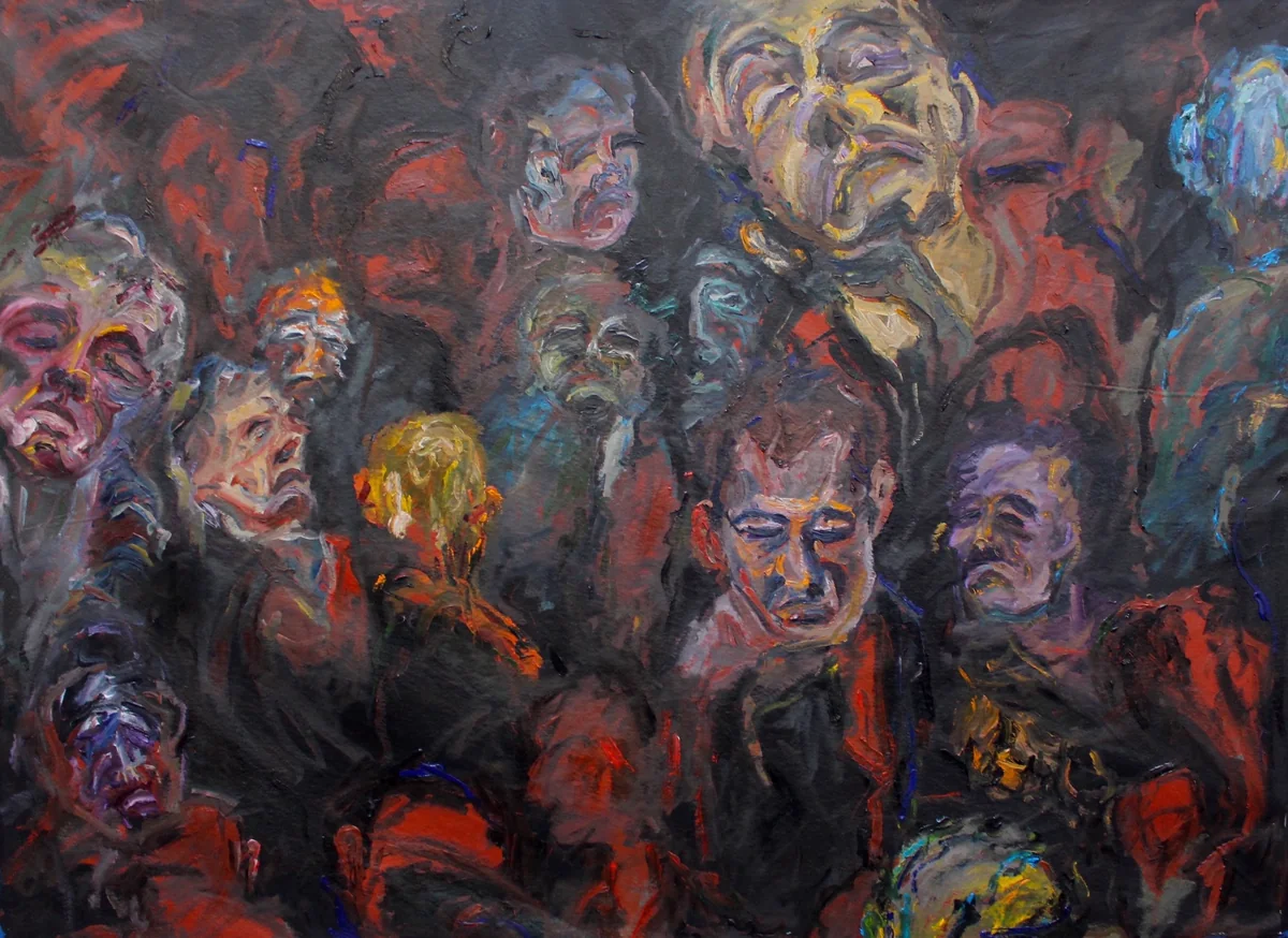 Marie-Chloé Duval, I Will Never Walk Twice In This Crowd No. 1, oil on canvas