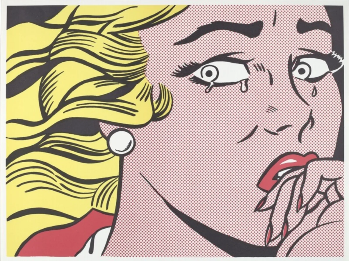 Roy Lichtenstein, Crying Girl, 1963, offset lithograph on lightweight off - white wove paper