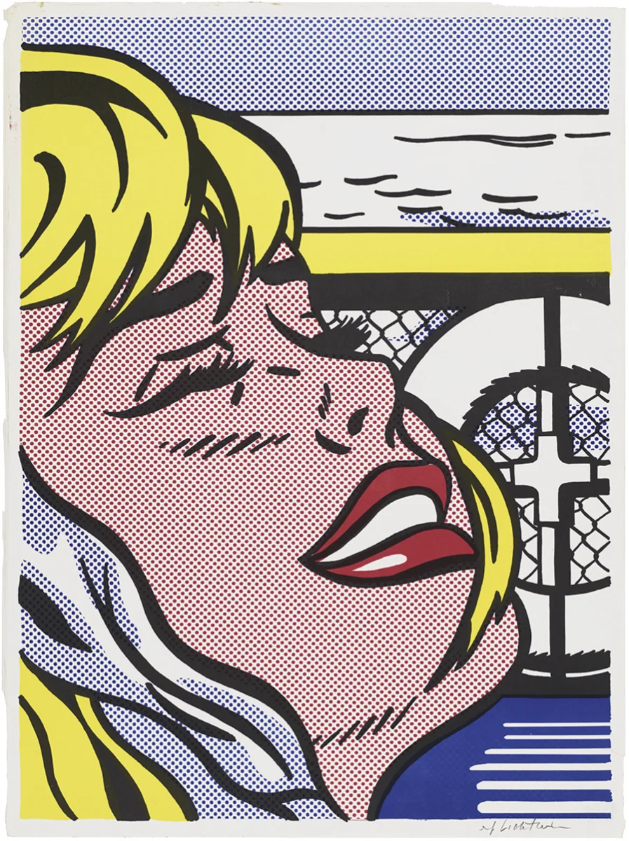 Roy Lichtenstein, Shipboard Girl, 1965, offset lithograph on white wove paper
