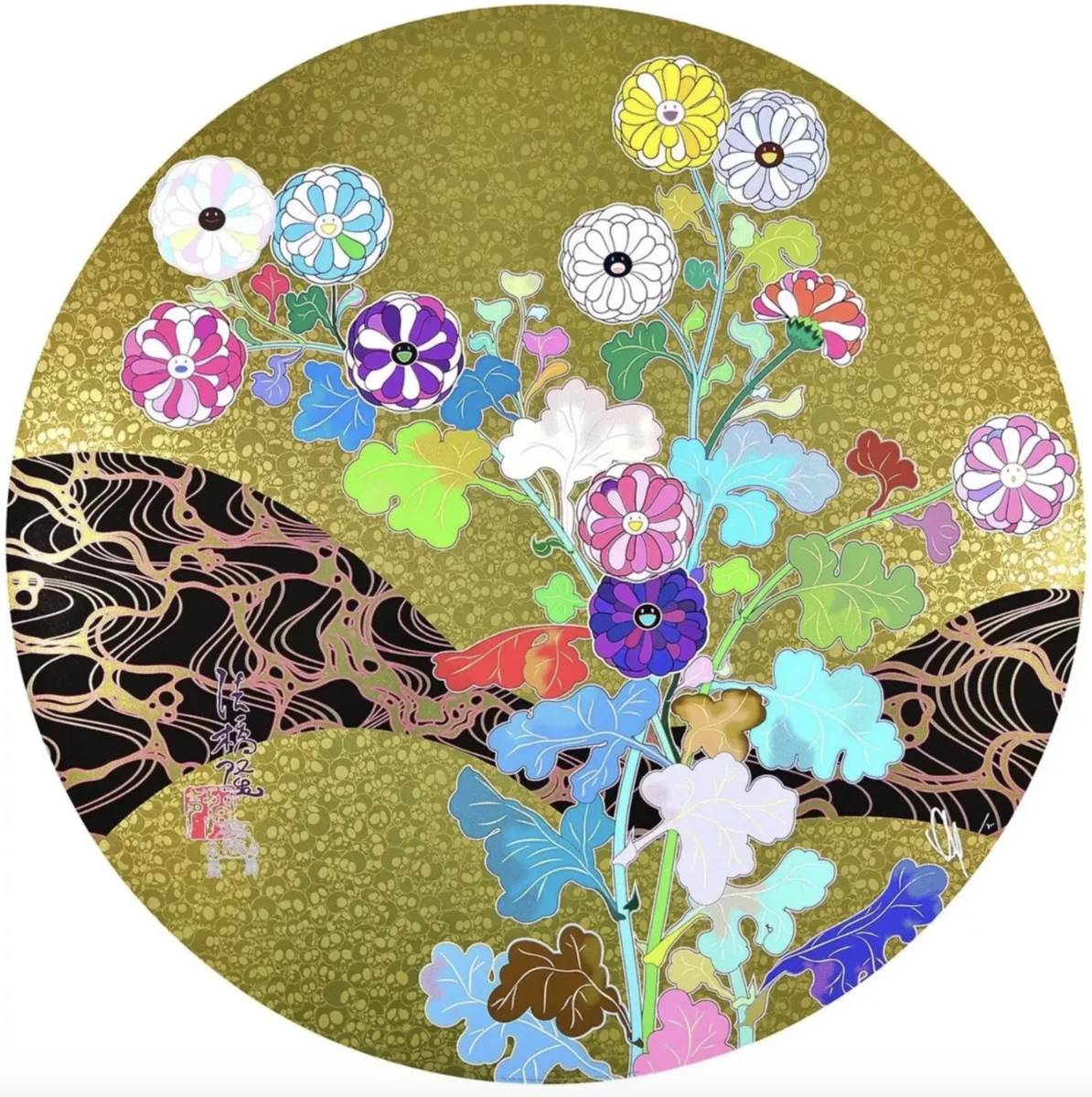 Takashi Murakami, The Golden Age: Hokkyo Takashi, 2010, offset lithograph with cold stamp and high gloss varnishing