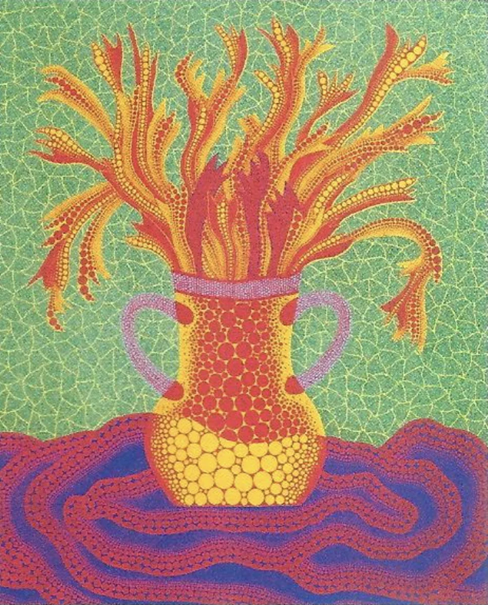 Yayoi Kusama, Flowers C, 2005, screen print with lamé